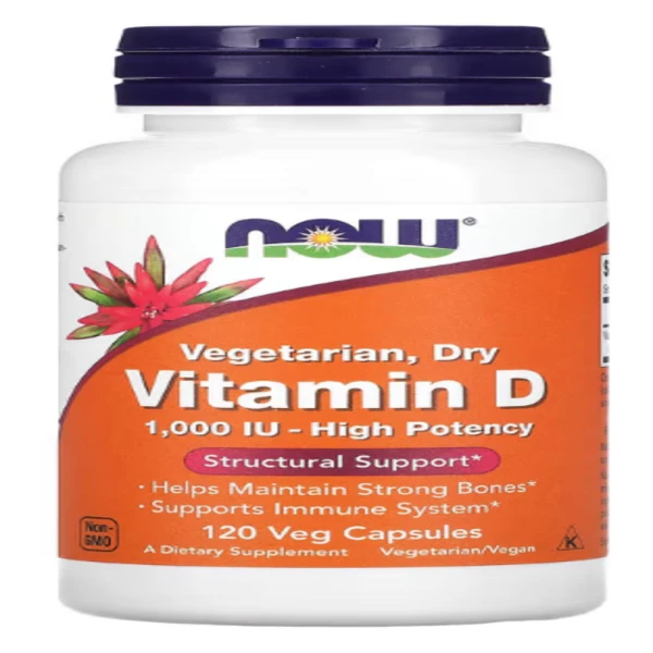 NOW Foods, Vegetarian Dry Vitamin D, 1,000 IU, 120 Veg Capsules