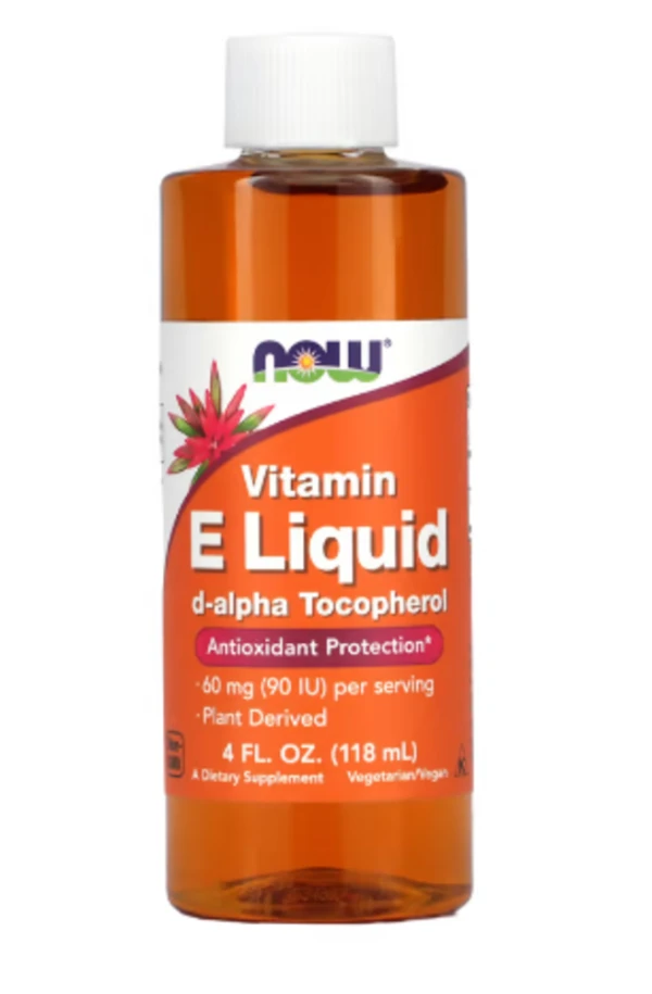 NOW Foods, Vitamin E Liquid, D-Alpha Tocopherol, 4 fl oz (118 ml)