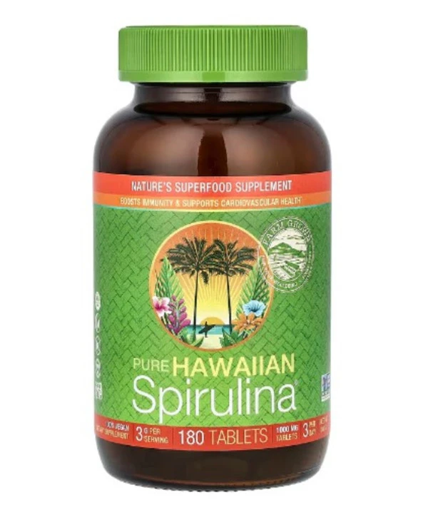 Nutrex Hawaii, Pure Hawaiian Spirulina, 3 g, 180 Tablets (1 g per Tablet)