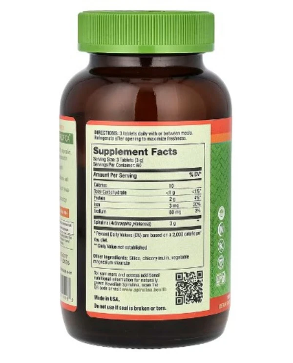 Nutrex Hawaii, Pure Hawaiian Spirulina, 3 g, 180 Tablets (1 g per Tablet)