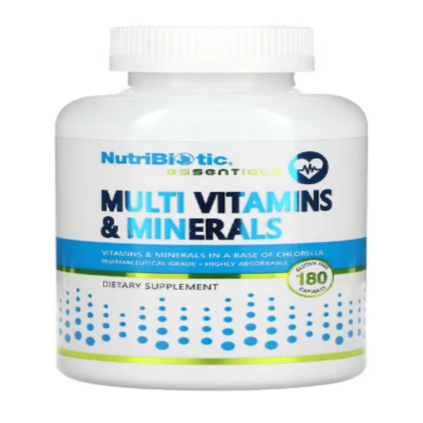 NutriBiotic, Essentials, Multi Vitamins & Minerals , 180 Capsules