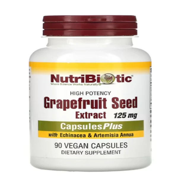 NutriBiotic, High Potency Grapefruit Seed Extract with Echinacea & Artemisia Annua, 125 mg, 90 Vegan Capsules