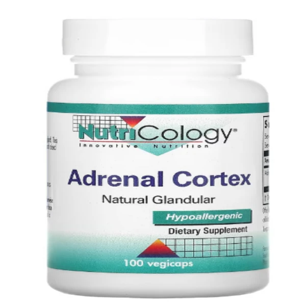 Nutricology, Adrenal Cortex, Natural Glandular, 100 Vegicaps