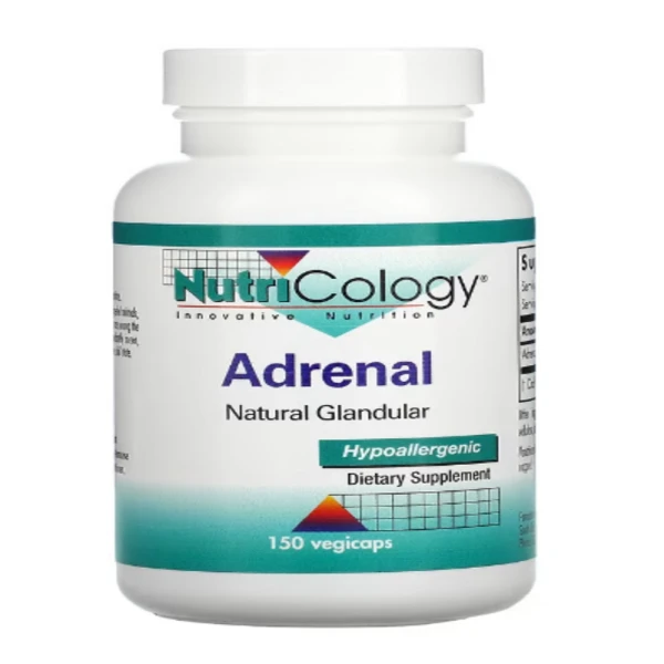 Nutricology, Adrenal, Natural Glandular, 150 Vegicaps