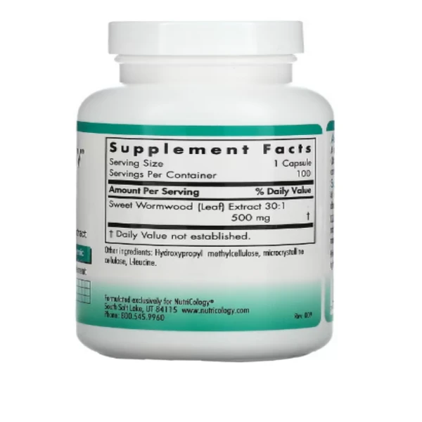Nutricology, Artemisia, 100 Vegetarian Capsules