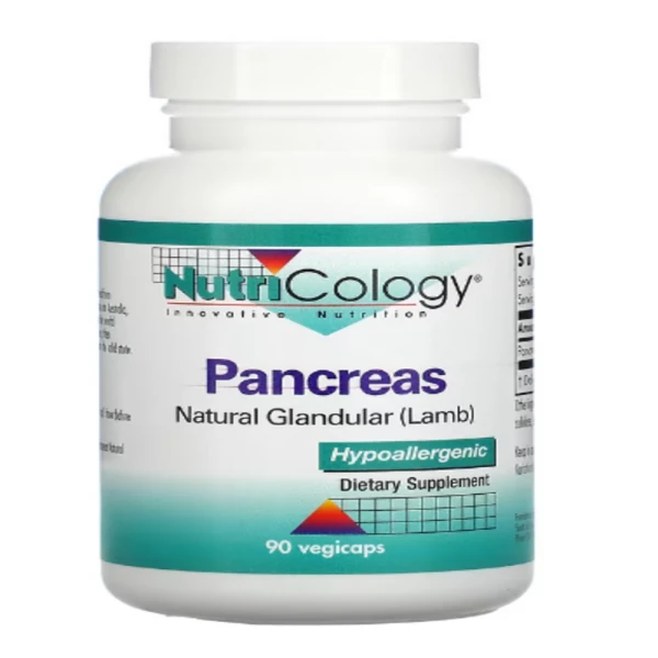 Nutricology, Pancreas, Natural Glandular (Lamb), 90 Vegicaps