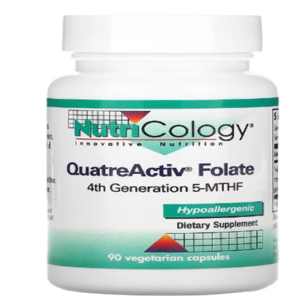 Nutricology, QuatreActiv Folate, 90 Vegetarian Capsules