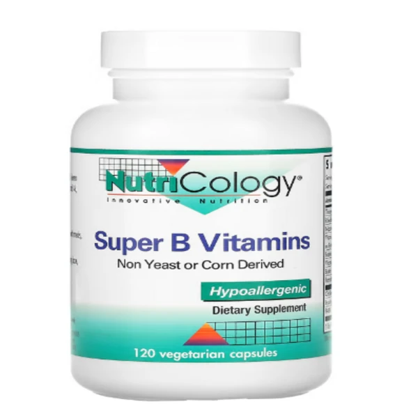 Nutricology, Super B Vitamins, 120 Vegetarian Capsules