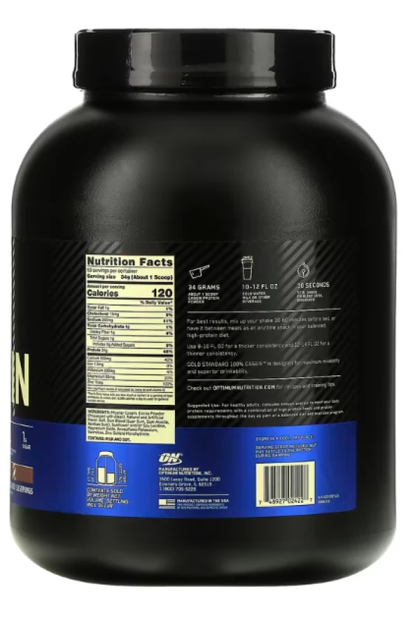 Optimum Nutrition, Gold Standard 100% Casein, Chocolate Supreme, 3.97 lb (1.8 kg)