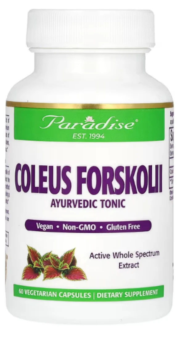 Paradise Herbs, Coleus Forskolii, 60 Vegetarian Capsules