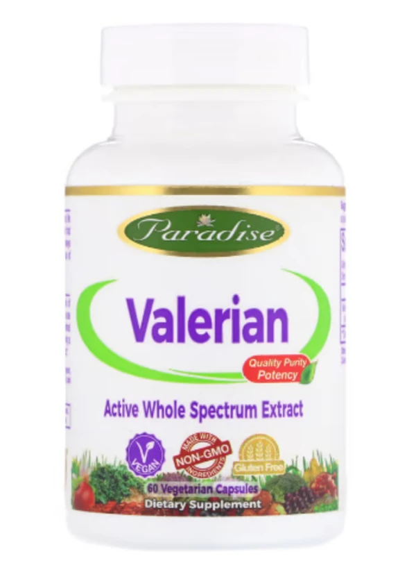 Paradise Herbs, Valerian, 60 Vegetarian Capsules