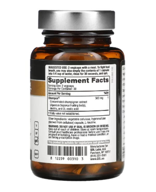 Quality of Life Labs, Deodorex with Champex Mushroom Extract, 500 mg, 60 Vegicaps