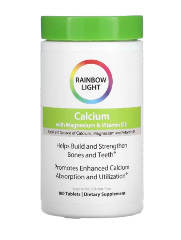 Rainbow Light, Calcium with Magnesium & Vitamin D3, 180 Tablets