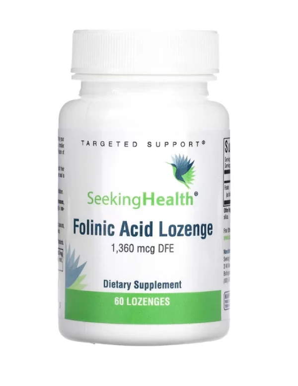 Seeking Health, Folinic Acid Lozenge, 1,360 mcg DFE, 60 Lozenges