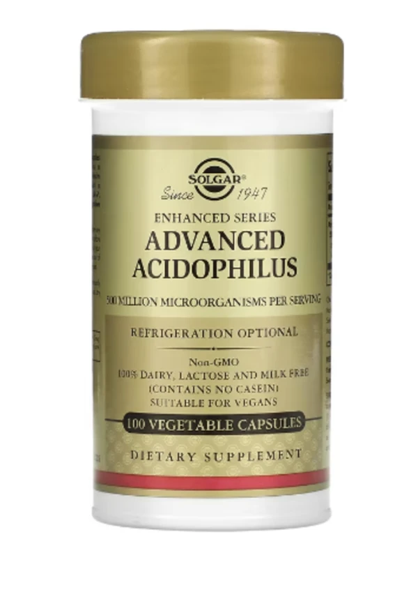 Solgar, Advanced Acidophilus, 100 Vegetable Capsules