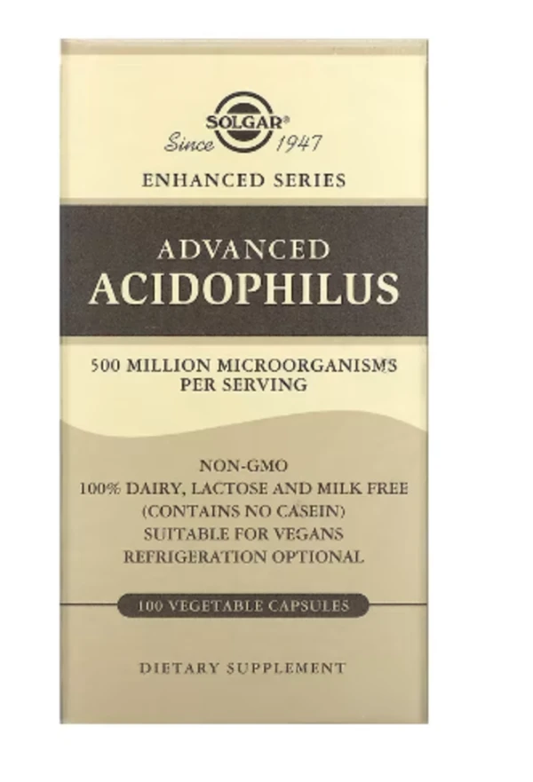 Solgar, Advanced Acidophilus, 100 Vegetable Capsules