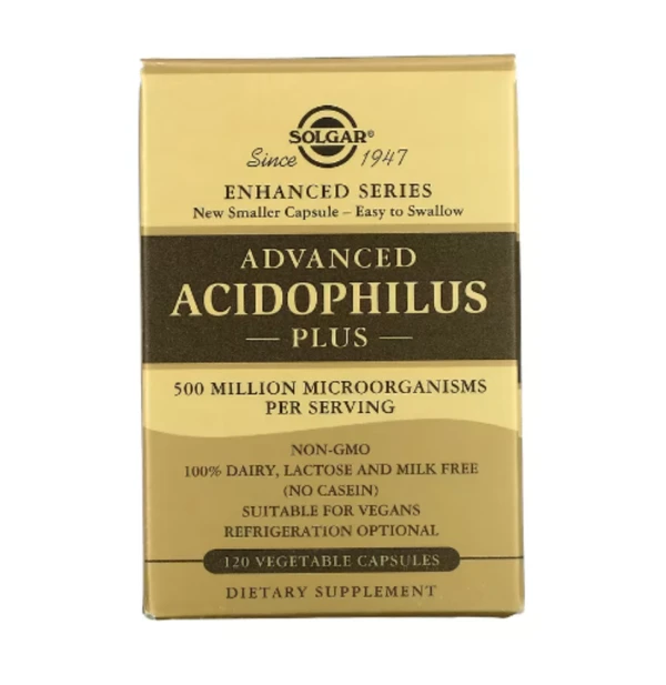 Solgar, Advanced Acidophilus Plus, 120 Vegetable Capsules