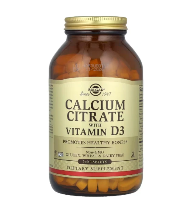 Solgar, Calcium Citrate with Vitamin D3, 240 Tablets