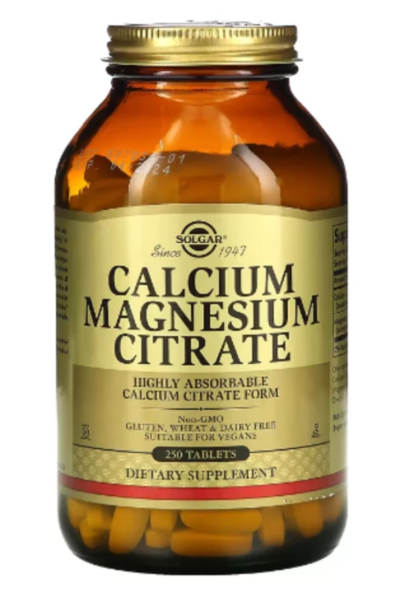 Solgar, Calcium Magnesium Citrate, 250 Tablets