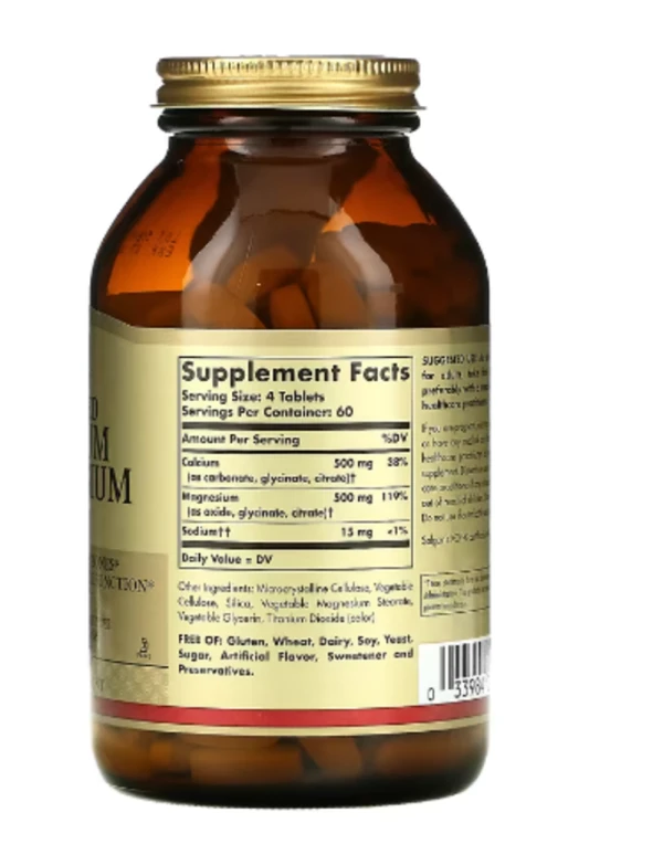 Solgar, Chelated Calcium Magnesium 1:1, 240 Tablets