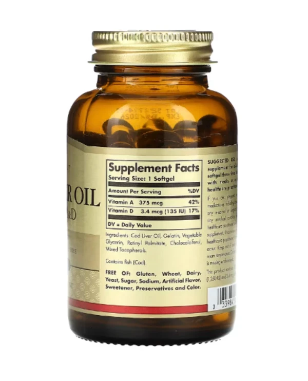 Solgar, Cod Liver Oil, 100 Softgels