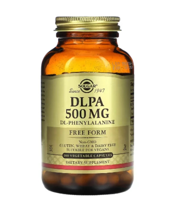 Solgar, DLPA, DL-Phenylalanine, Free Form, 500 mg, 100 Vegetable Capsules