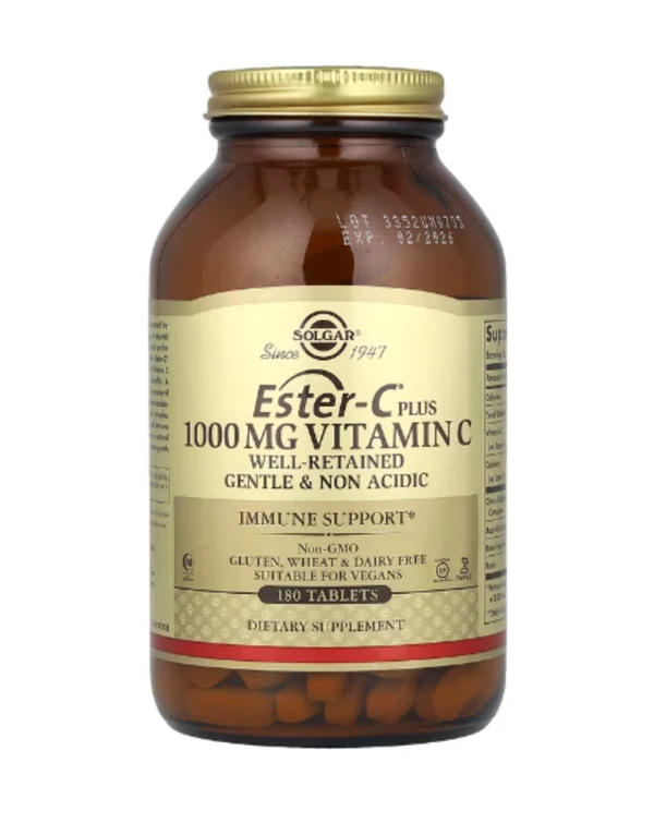 Solgar, Ester-C® Plus, Vitamin C, 1,000 mg, 180 Tablets