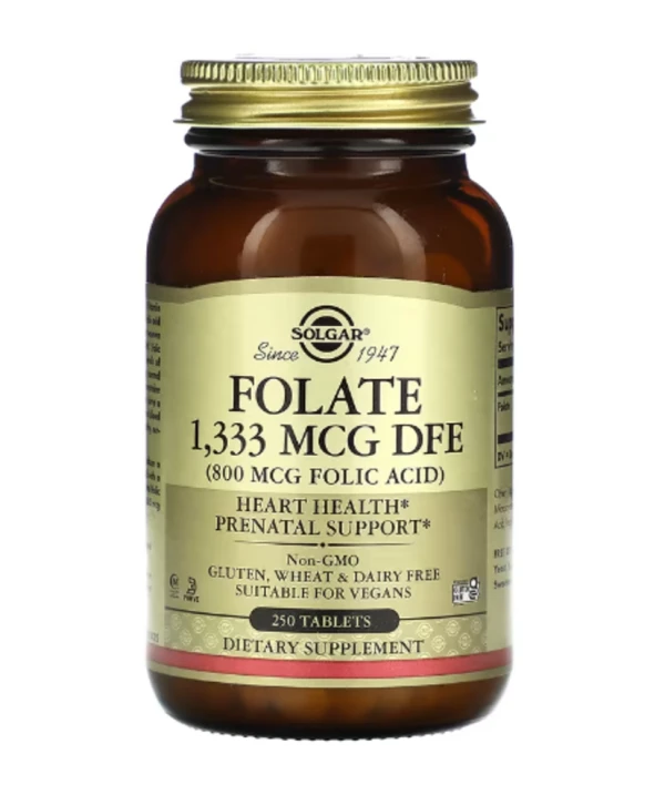 Solgar, Folate, 1,333 mcg DFE, 250 Tablets