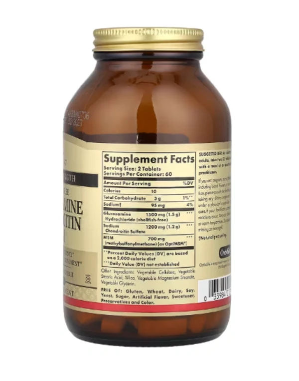 Solgar, Glucosamine Chondroitin MSM, Triple Strength, 120 Tablets