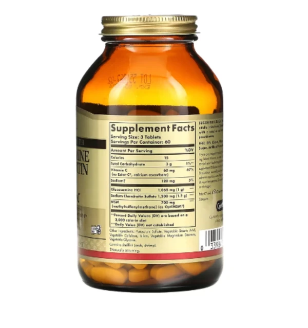 Solgar, Glucosamine Chondroitin MSM with Ester-C, 180 Tablets