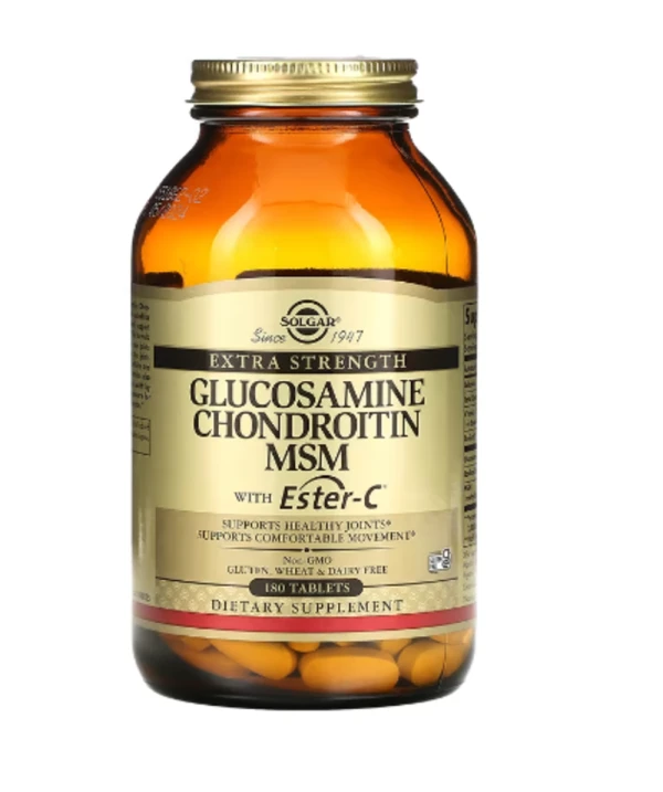 Solgar, Glucosamine Chondroitin MSM with Ester-C, 180 Tablets