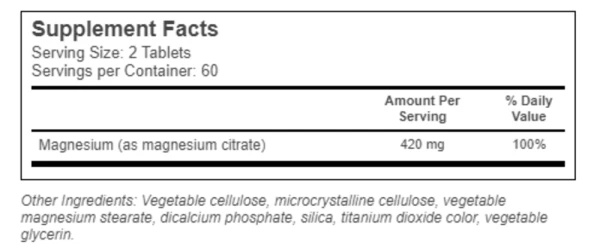 Solgar, Magnesium Citrate, 120 Tablets