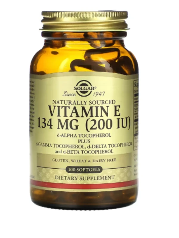 Solgar, Naturally Sourced Vitamin E, 134 mg (200 IU), 100 Softgels