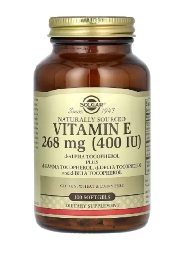 Solgar, Naturally Sourced Vitamin E, 268 mg (400 IU), 100 Softgels
