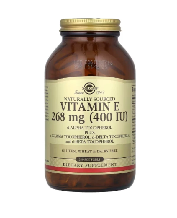 Solgar, Naturally Sourced Vitamin E, 268 mg (400 IU), 250 Softgels