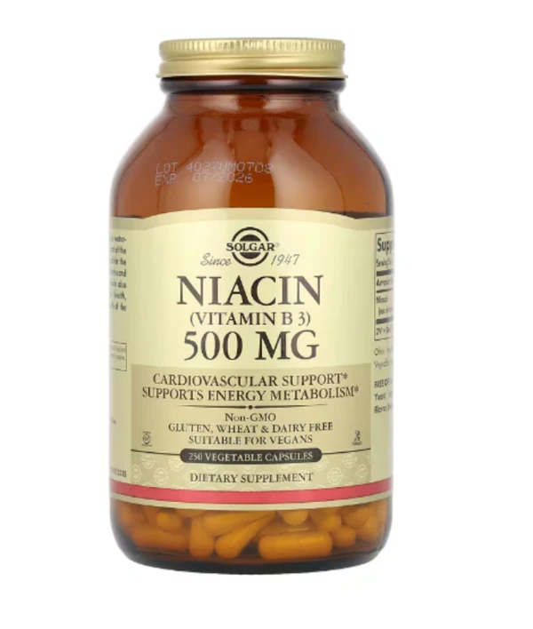 Solgar, Niacin (Vitamin B3), 500 mg, 250 Vegetable Capsules