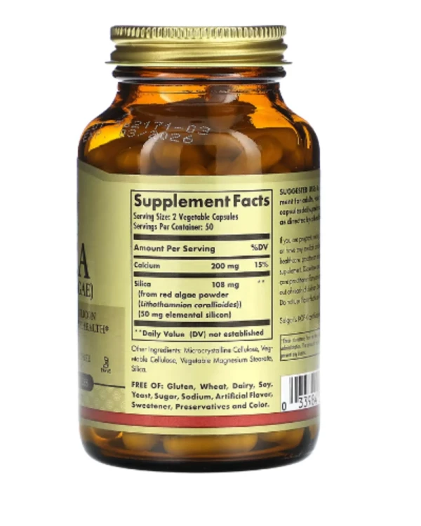 Solgar, Oceanic Silica From Red Algae, 100 Vegetable Capsules