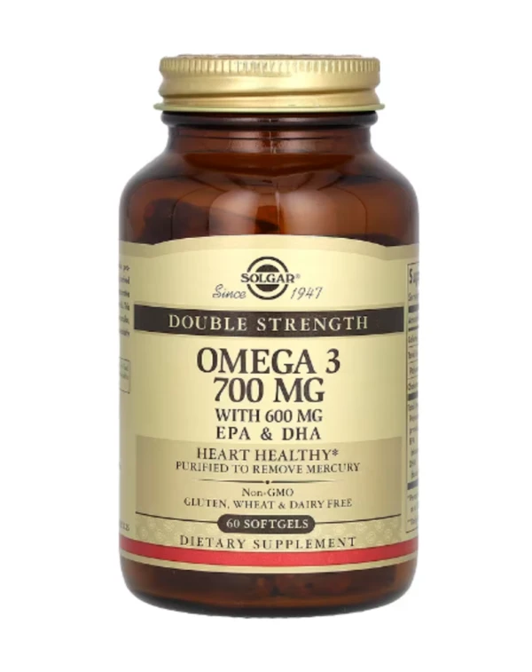 Solgar, Omega-3, Double Strength, 700 mg, 60 Softgels