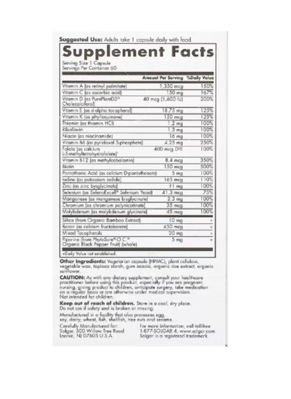 Solgar, One Daily Women's Multi 50+, 60 Capsules