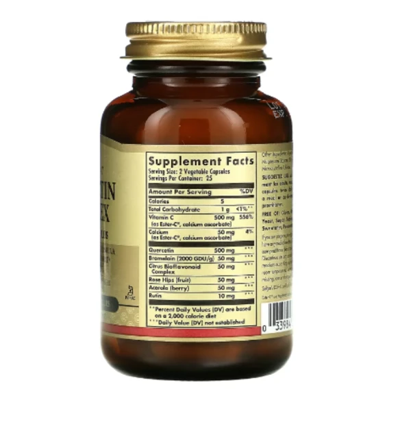 Solgar, Quercetin Complex with Ester-C Plus, 50 Vegetable Capsules