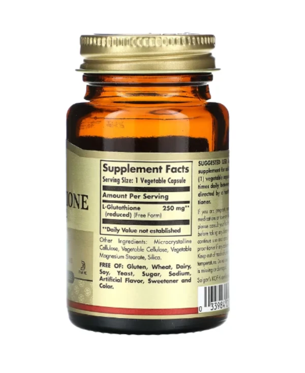 Solgar, Reduced L-Glutathione, 250 mg, 30 Vegetable Capsules
