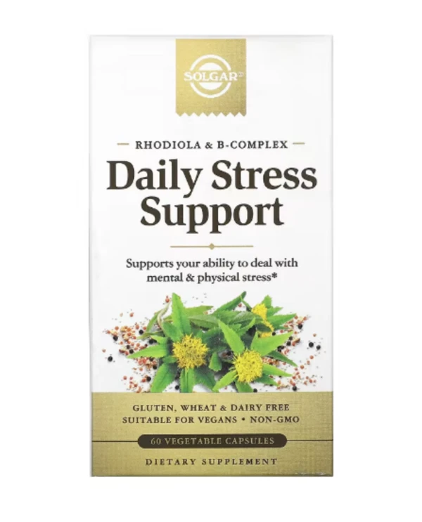 Solgar, Rhodiola & B-Complex, Daily Stress Support, 60 Vegetable Capsules
