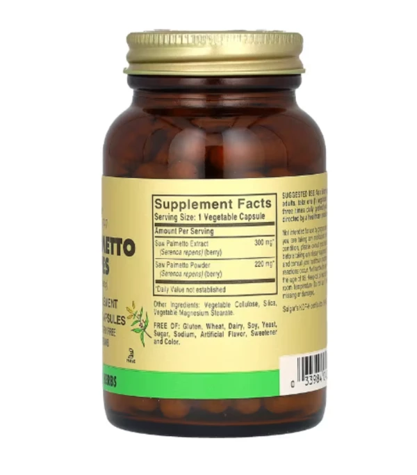 Solgar, Saw Palmetto Berries, 100 Vegetable Capsules