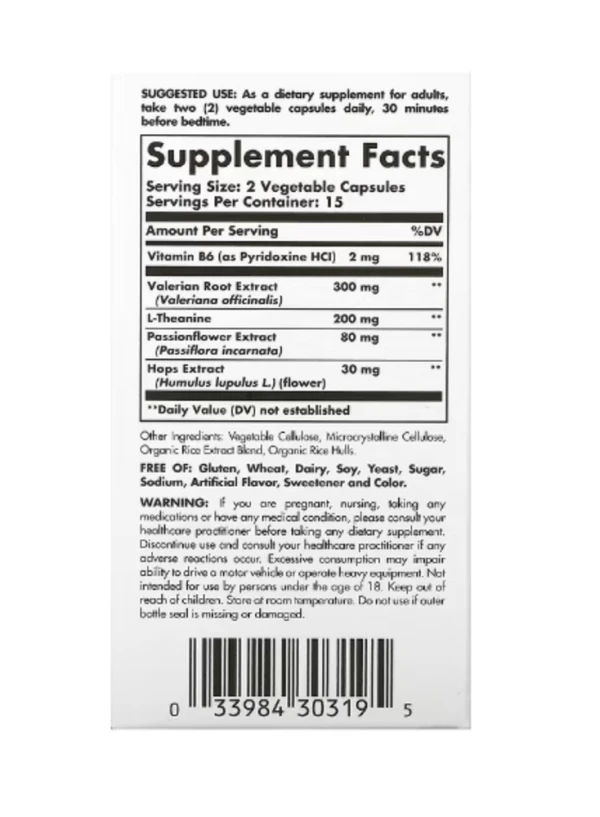 Solgar, Sleep & Stress Support, 30 Vegetable Capsules
