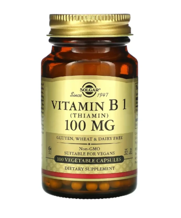 Solgar, Vitamin B1, 100 mg, 100 Vegetable Capsules