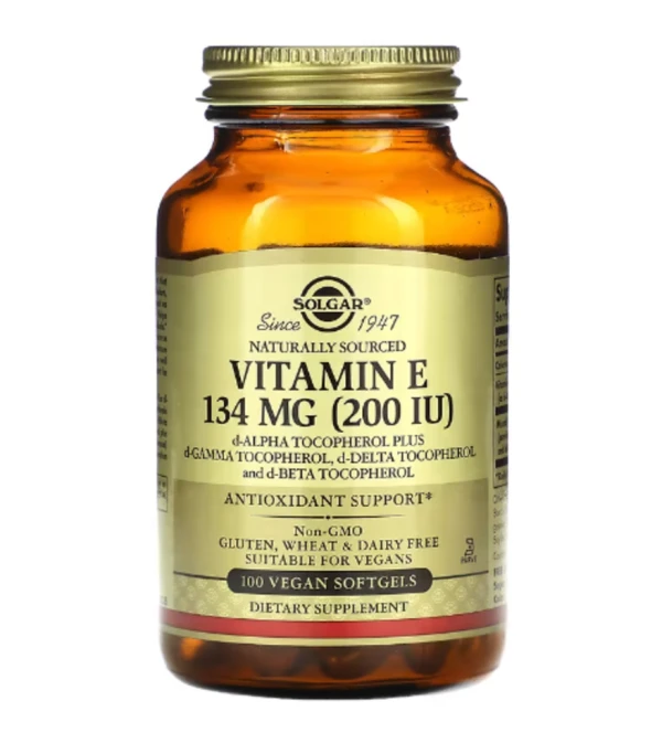 Solgar, Vitamin E, 134 mg (200 IU), 100 Vegan Softgels