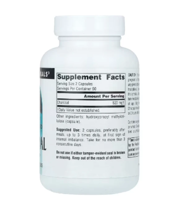 Source Naturals, 100% Pure Activated Charcoal, 520 mg, 100 Capsules (260 mg Per Capsule)