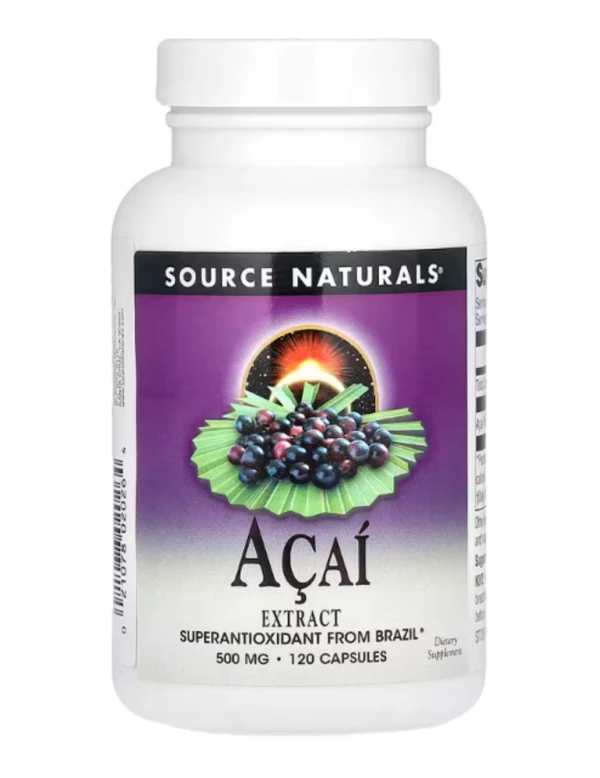 Source Naturals, Acai Extract, 500 mg, 120 Capsules (250 mg per Capsule)