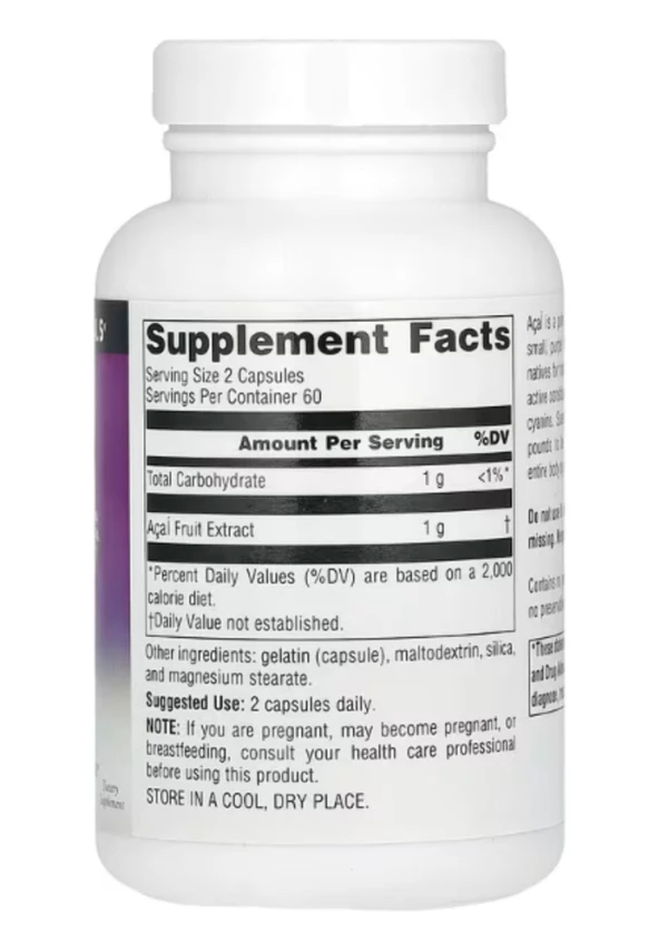 Source Naturals, Acai Extract, 500 mg, 120 Capsules (250 mg per Capsule)