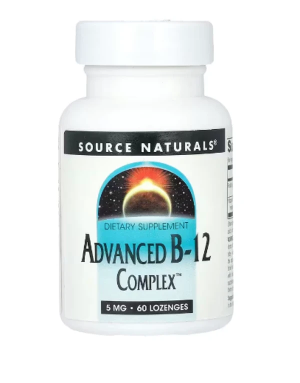 Source Naturals, Advanced B-12 Complex, 5 mg, 60 Lozenges